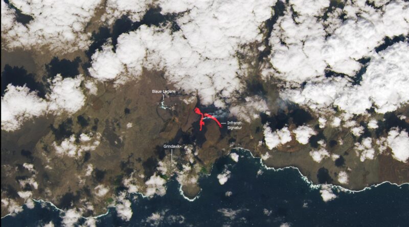 Sateliten Bilder Vulkanausbruch Nasa