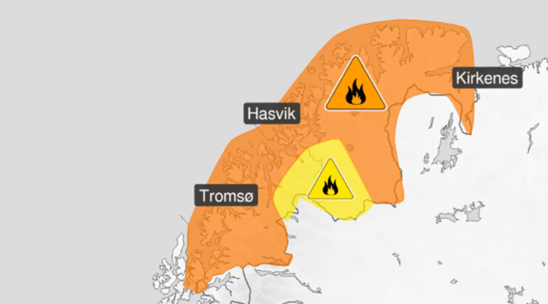 Waldbrandgefahr Norwegen hoch