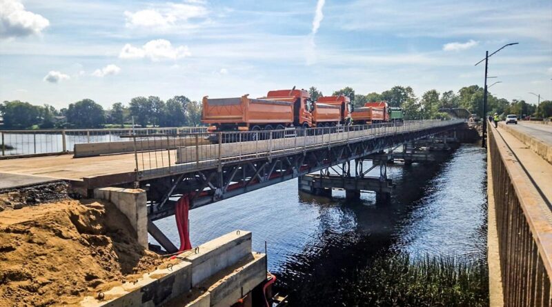 Salacgriva Brücke über Fluss Salaca