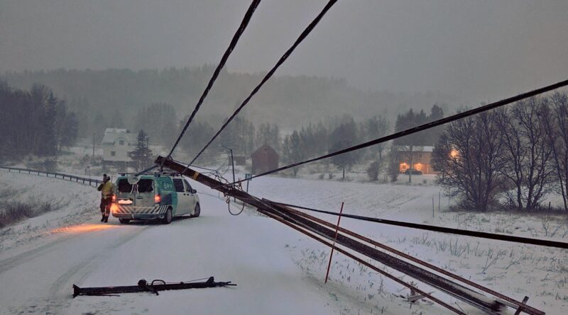 Stromleitungen in Norwegen sind anfällig für Extremwetter